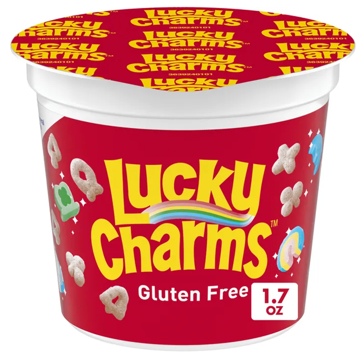 Lucky Charms cereal cups